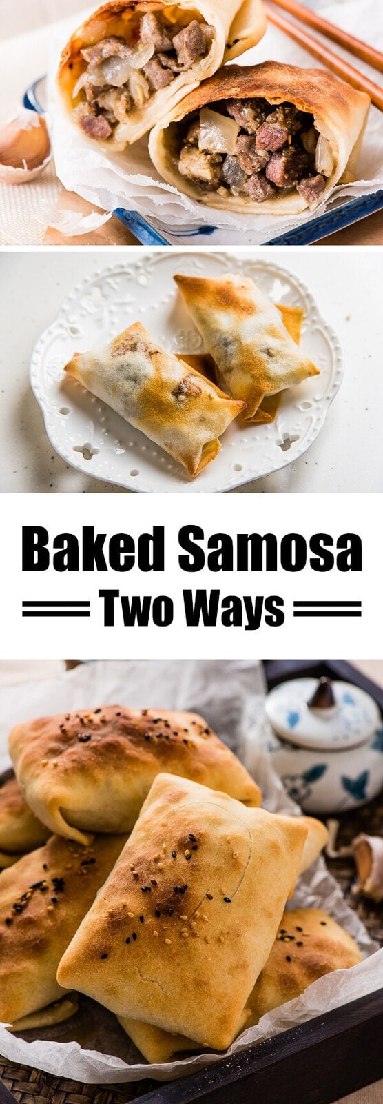 Baked Samosa - the moist and rich lamb onion filling is wrapped in a crispy crust. A great appetizer or party snack | omnivorescookbook.com