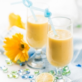 Banana Coconut Mango Smoothie - A quick and delicious summer drink that only requires three ingredients! | omnivorescookbook