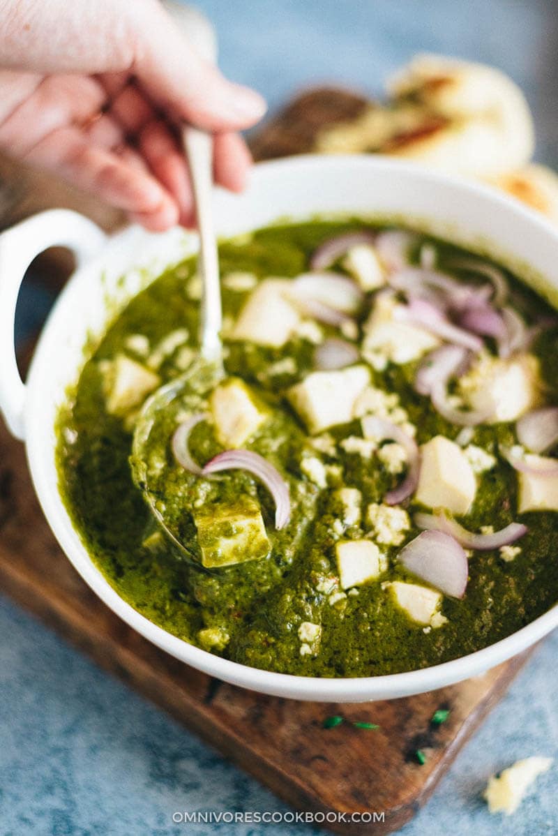 Palak Paneer Recipe (Spinach Curry with Cheese) with tips on homemade paneer | Gluten-Free | Vegetarian | Low Carb | Indian Food | Indian Recipes