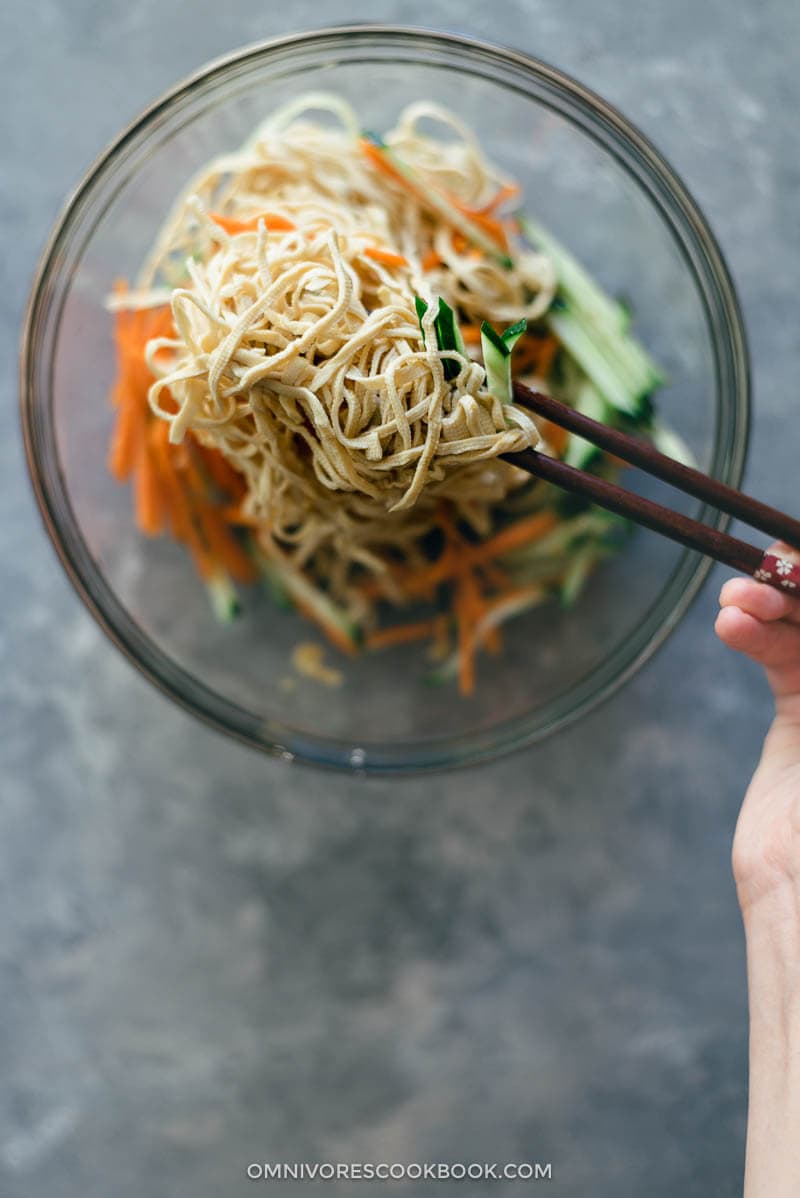 Chinese Sliced Tofu Salad | Appetizer | Healthy | Recipe | Gluten Free| Vegan | Vegetarian | Summer | Easy | Vegetables |