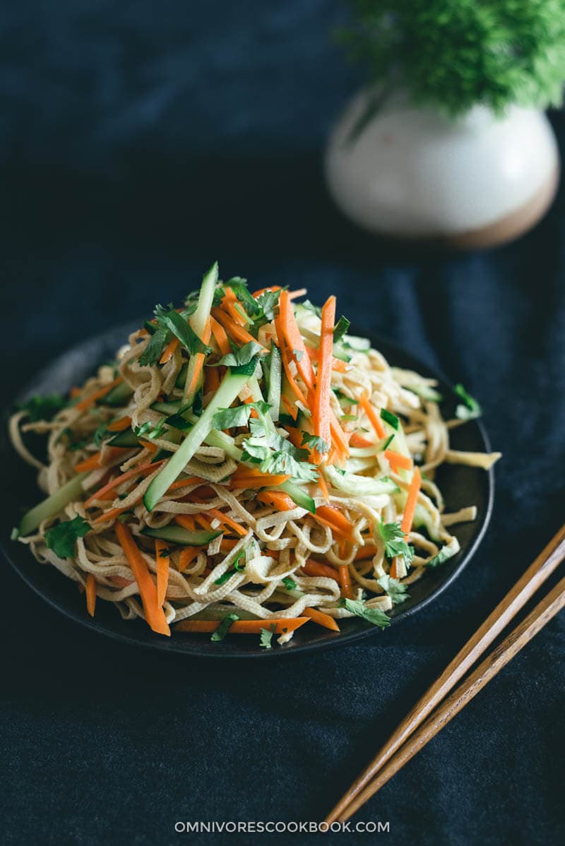 Chinese Sliced Tofu Salad | Appetizer | Healthy | Recipe | Gluten Free| Vegan | Vegetarian | Summer | Easy | Vegetables |