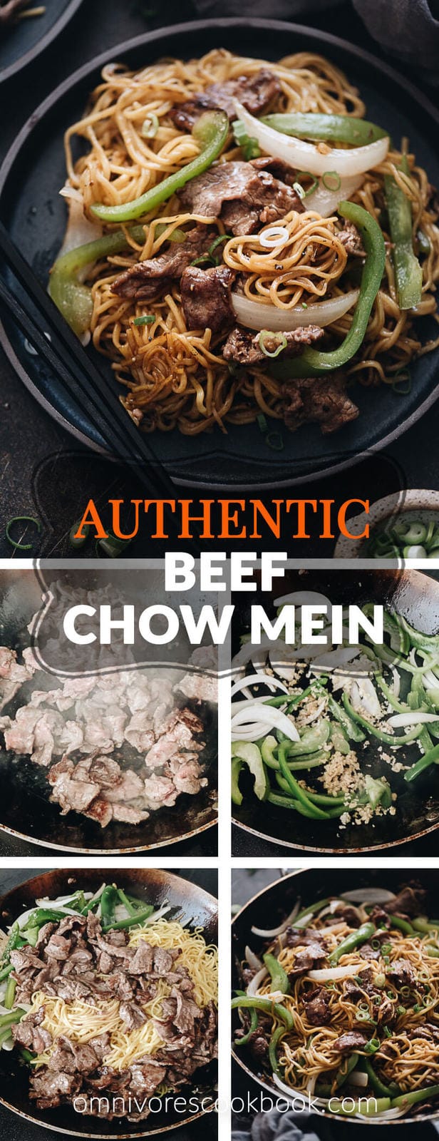 Chinese Beef Chow Mein - The tender beef in this dish practically melts in your mouth. Along with saucy noodles and crispy veggies, it’s an easy delicious way to get a filling meal that everyone will love onto the table fast. #sauce #recipe #healthy