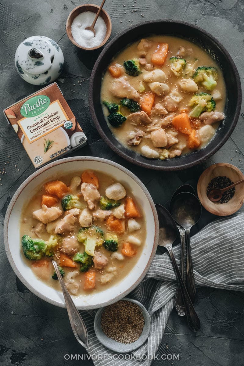 Creamy chicken sweet potato stew