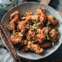 Restaurant-style salt and pepper pork chops are crispy, juicy, and delightful - ideal for many versatile meal ideas any night of the week. {Gluten-Free adaptable}