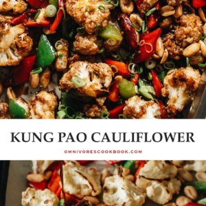 The bold flavors of kung pao chicken come alive with kung pao cauliflower, a vegetarian version of the classic takeout dish! {Vegan-Adaptable}