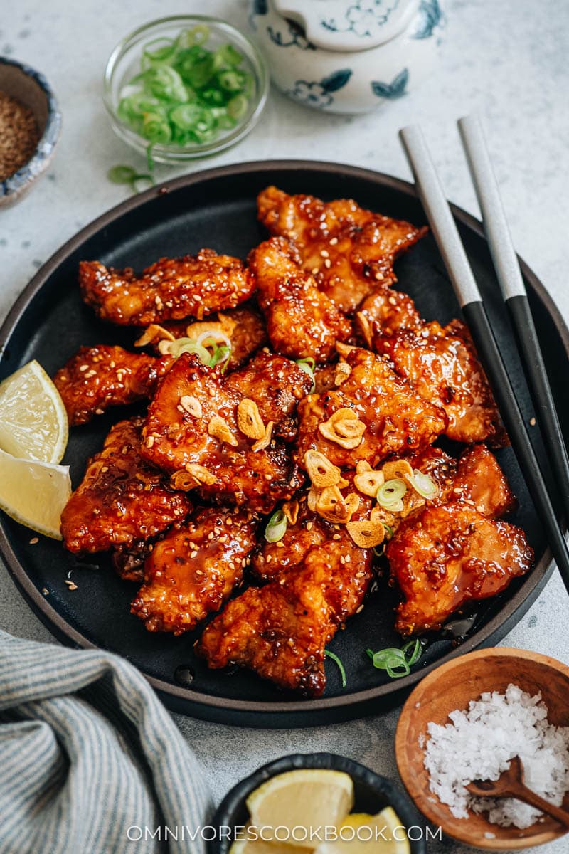 Homemade honey garlic pork chop