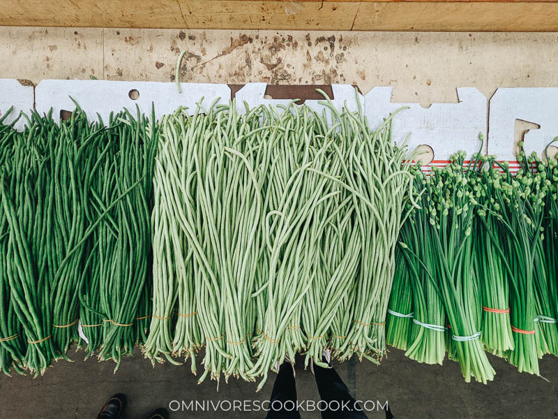 String beans at Fei Long Market