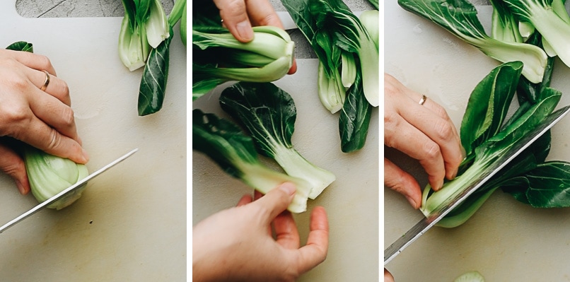 How to cut bok choy for stir fry