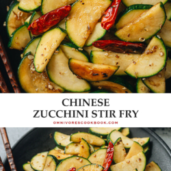 My Chinese zucchini stir fry is a fantastic homestyle dish that is quite simple to make. The summer squash is sauteed in Sichuan peppercorn oil to add a bold, vibrant flavor that makes the zucchini really come alive. {Gluten-Free Adaptable, Vegan}