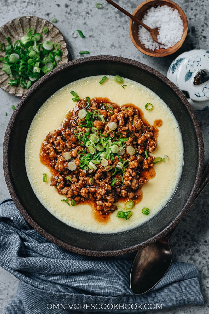 Cantonese steamed egg with minced pork