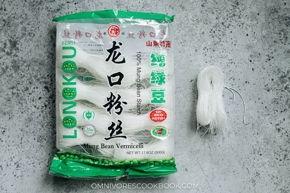 Mung bean vermicelli in package