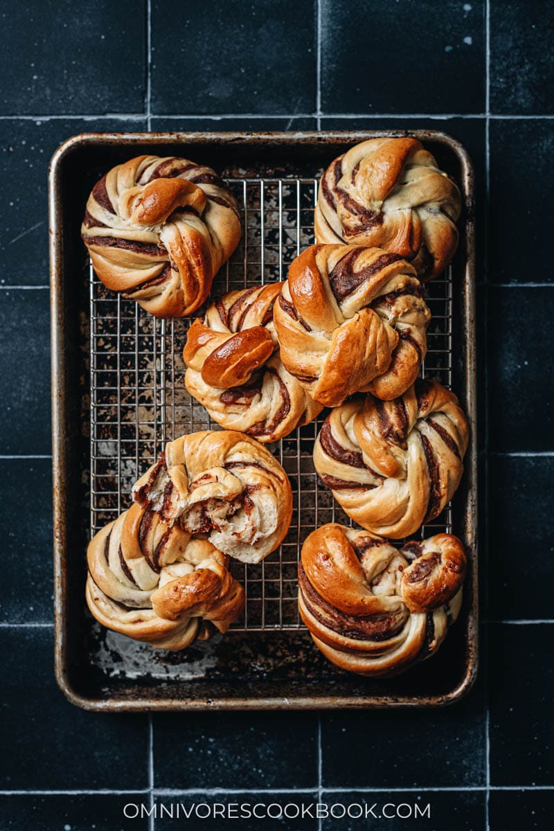 Homemade red bean bread