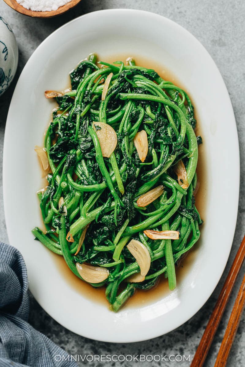 Chinese watercress stir fry