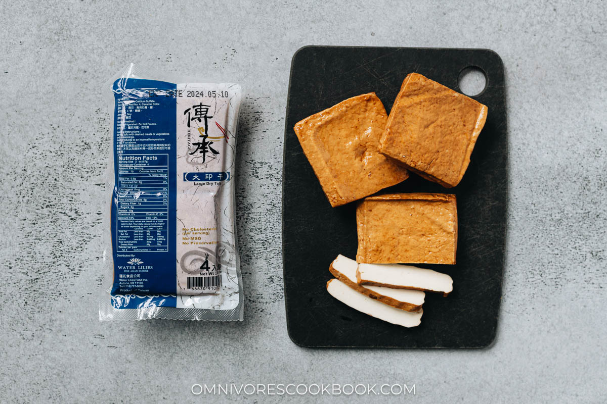 Dried tofu in package